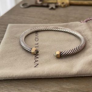 David Yurman cable bracelet prasiolite